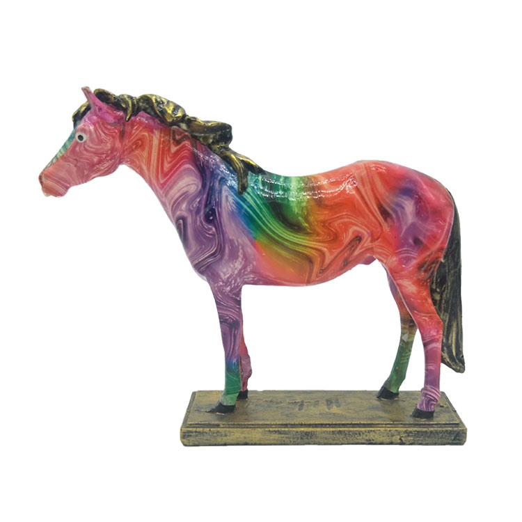 Custom Modern TV Cabinet Desktop Office Decoration Resin Horse Statue