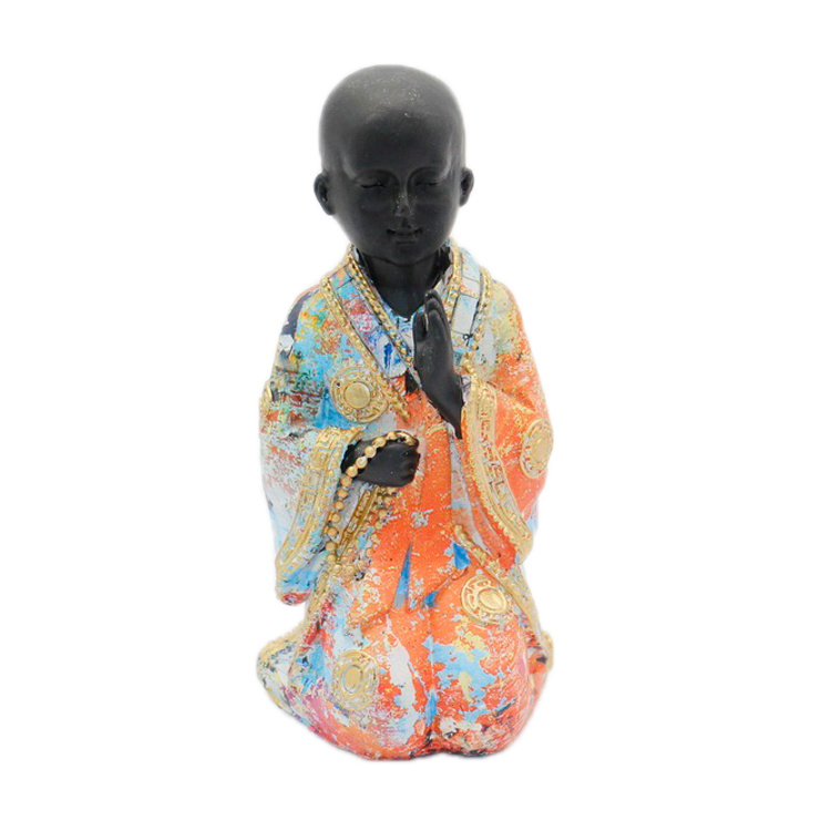 Chinese Feng Shui Home Decor Buddha Figurine Resin Little Monk Statue