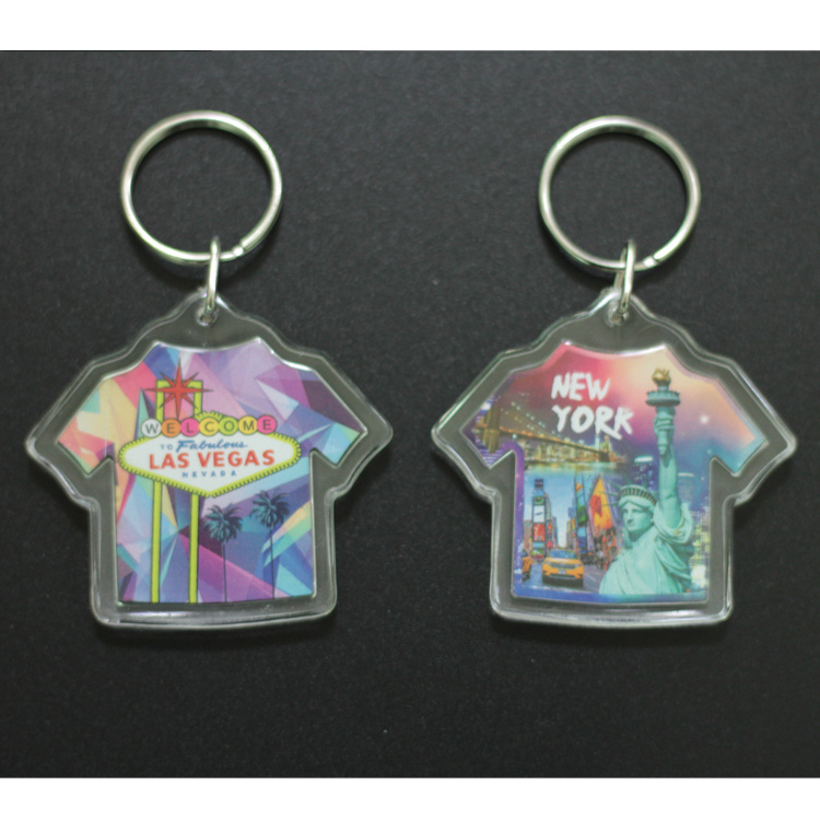 Custom Shape Plastic Acrylic Keychain for Souvenir Gift