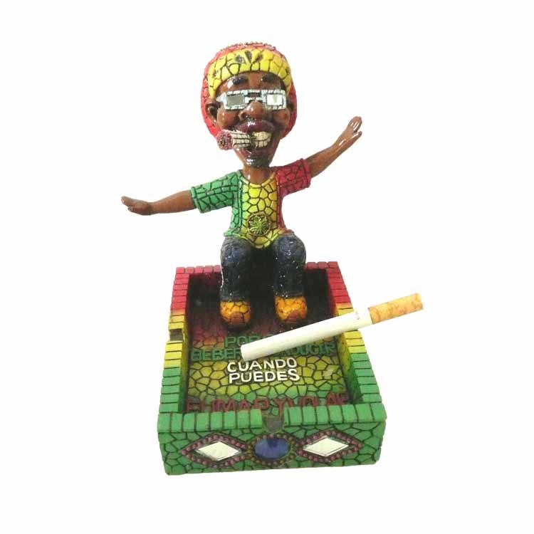 High Quality Resin Mosaic Jamaican Man Statue for Souvenir Gift