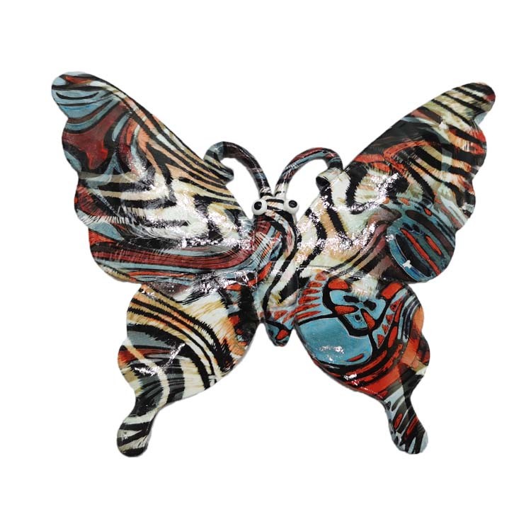 European Modern Art Home Decorative Wall Art Resin Colorful Butterfly Wall Decor