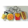 Creative Custom Shape Hamburger Food Resin Keychain for Gift