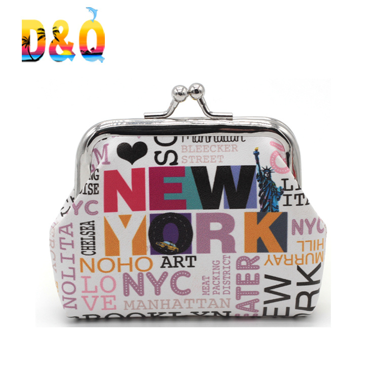 Wholesale Custom Women Small PU Leather Coin Purse New York Purses