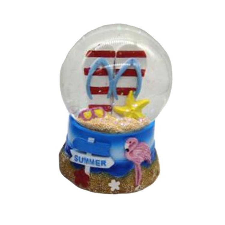 Custom Resin Summer Beach Snow Globe Sea Turtle Tourist Souvenirs Snowball