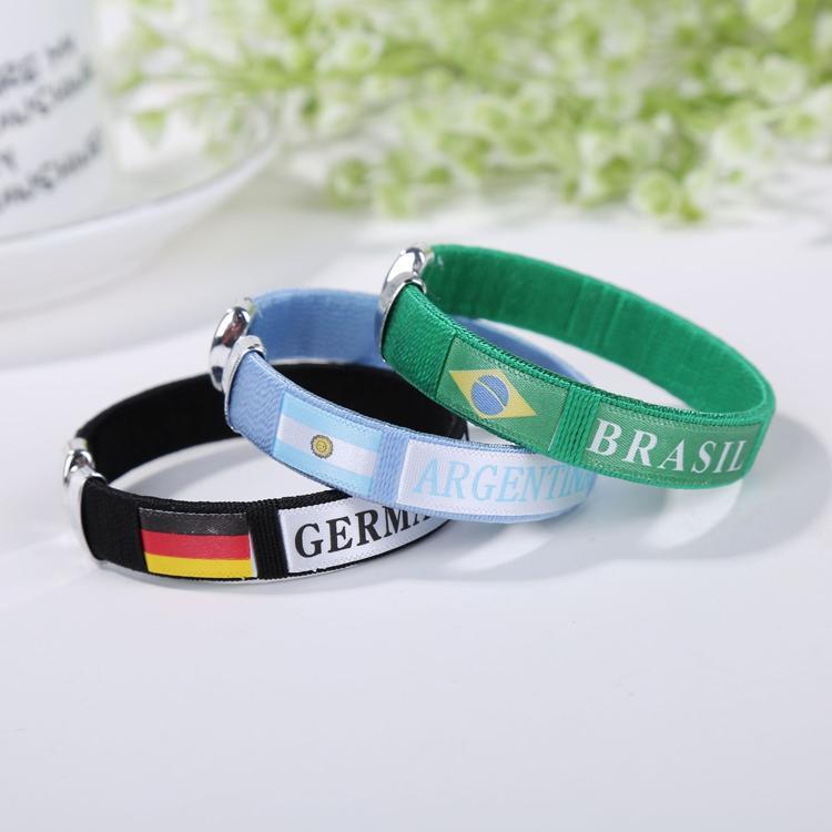 Custom Tourist Gift Country Flag Souvenir Wristband Bracelet