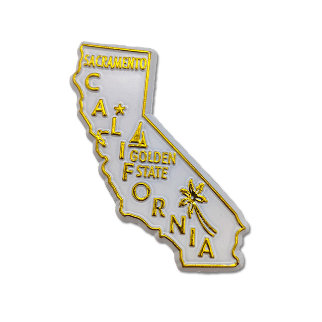 Custom Soft PVC State Souvenir California Map Shape Fridge Magnet