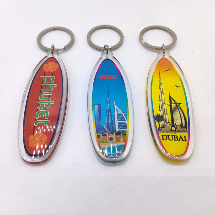 Souvenirs Gift Cheap Flip Flop Keychain Clear Custom Acrylic Keychain