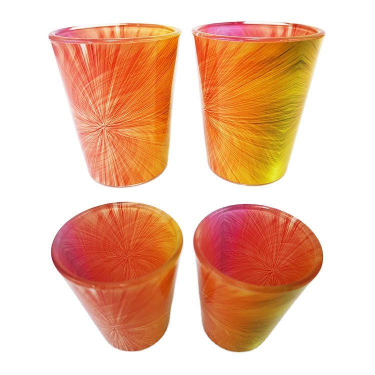 Wholesale Unique Tie Dye Pattern Design Colorful Custom Shot Glasses