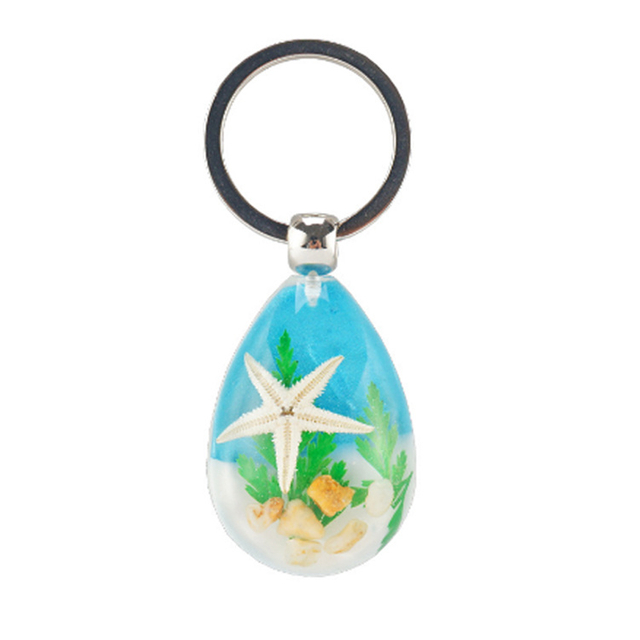 Wholesale Tourist Souvenirs Beach Sea Life Starfish Drop Keychain