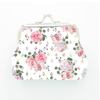 Custom Floral Pattern PU Leather Fashion Small Wallet Women Coin Purse