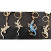 Wholesale Lizard Rhinestone Keychain Spain Barcelona Souvenir Gift Metal Gecko Keychains