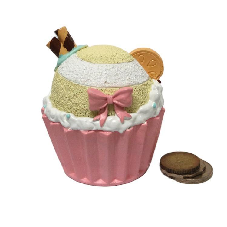 Custom Decoration Resin Gift Ice Cream Coin Saving Money Box for Kids