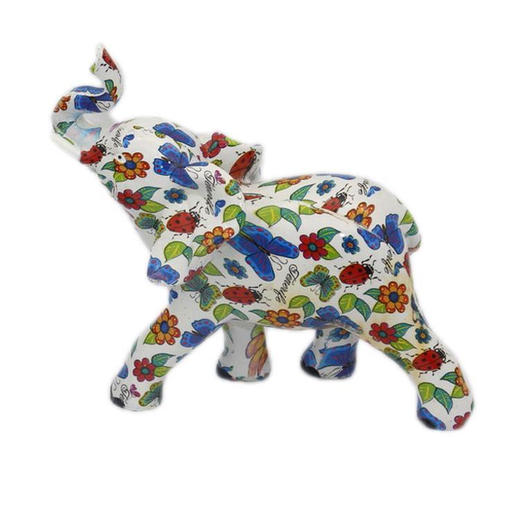 Modern Nordic Luxury Desktop Office Feng Shui Resin Elephant Statue for Home Decor