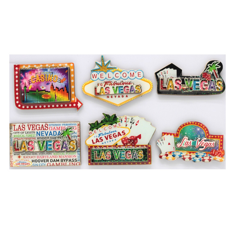 Custom Tourist Gift Wood Magnet Orlando Atlanta Souvenir Fridge Magnet