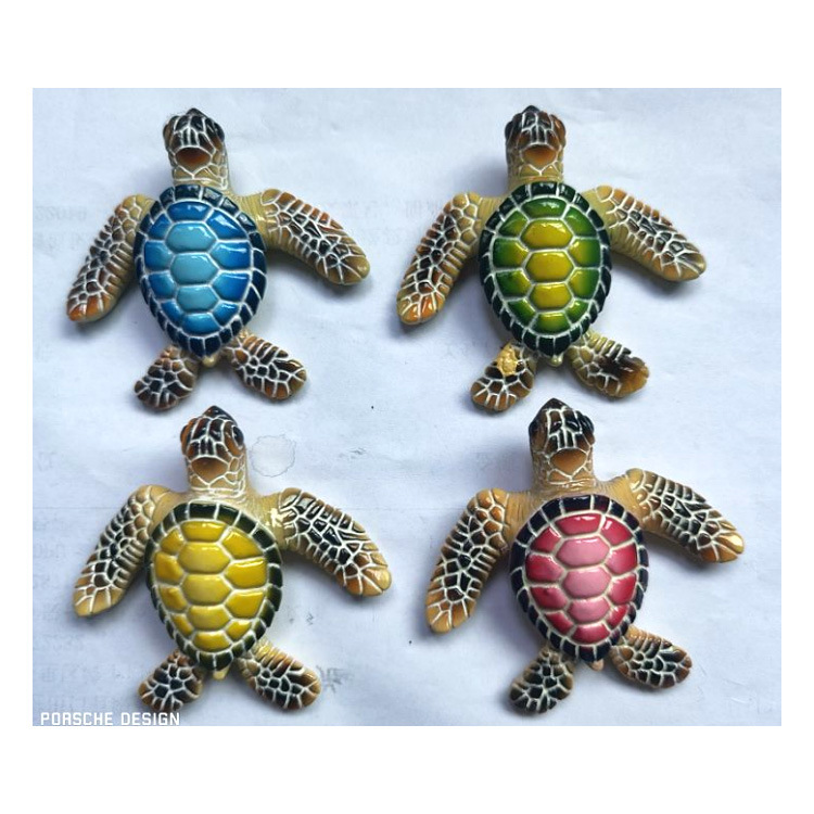 Wholesale Customized Turtle Craft Beach Tourist Souvenir Resin Tortoise Fridge Magnet