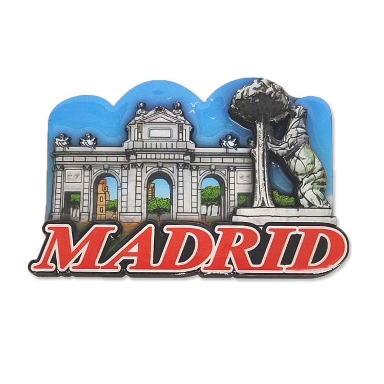 Customized Wood Tourist Souvenir Spain Madrid Fridge Magnet