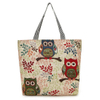 Wholesale Fair Lovely Canvas Owl Tote Bag Personalized Handbags Tourist Beach Bag