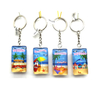 Custom Beach Tourist Souvenir Gift Glass Key Chains