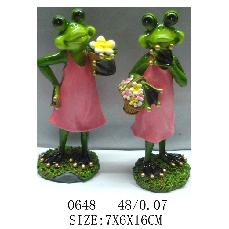 Customized Garden Decoration Frog Ornament Resin Frog Garden Statue