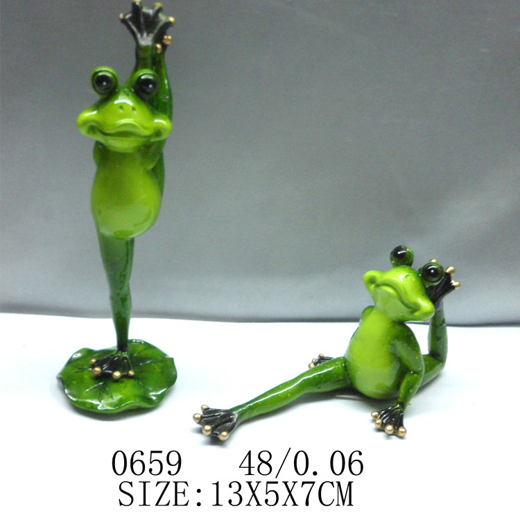 Customized Garden Decoration Frog Ornament Resin Frog Garden Statue