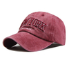 Factory Wholesale Stock Custom Embroidery Logo Washed Cotton New York Baseball Cap