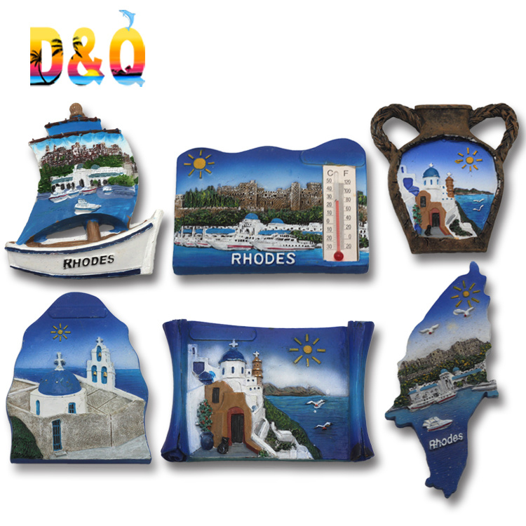 Factory Wholesale Resin France Austria Switzerland Germany Souvenir Snow Mountain Fridge Magnet