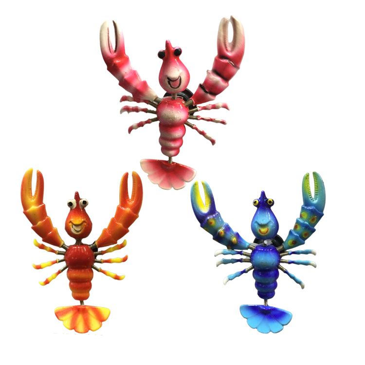 Wholesale Lobster Fridge Magnet Cute Sea Life Animal Bobble Head Magnets for Kitchen Fridge Decor