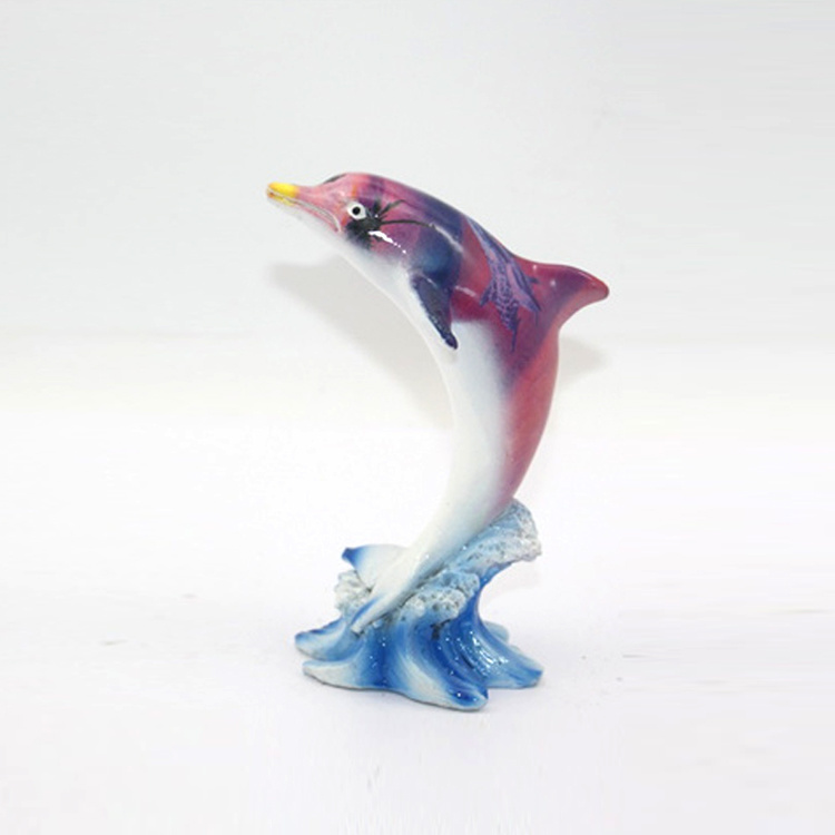 Factory Wholesale Beach Tourist Souvenir Gift Dolphin Statue Resin Dolphin Figurine for Home Decor