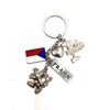 Factory Custom Country Map Shape Flag Tourist Souvenir Russia Keychain