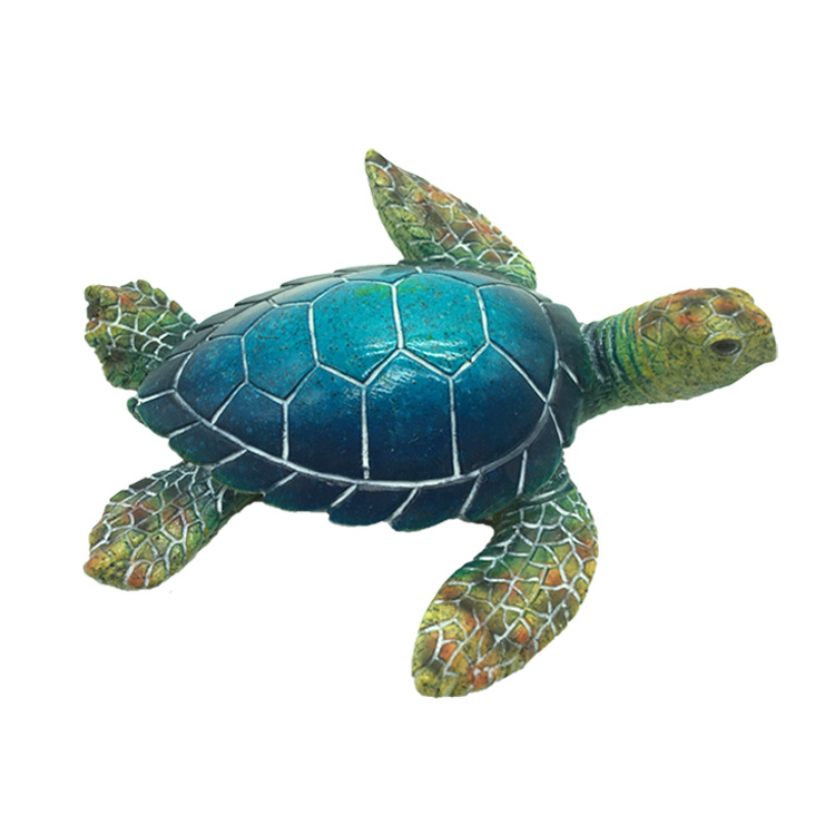 Wholesale Animal Statue Beach Blue Sea Turtle Resin Figurine for Home Decor