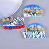 Resin Handmade Craft Travel City Souvenir Spain Valencia Tourist Souvenir Fridge Magnets