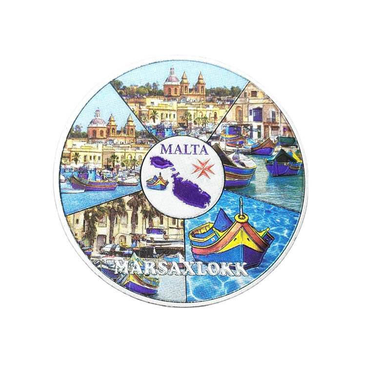 Customized European Landscape Tourist Souvenir Magnet Croatia Malta Souvenir Aluminium Foil Fridge Magnets