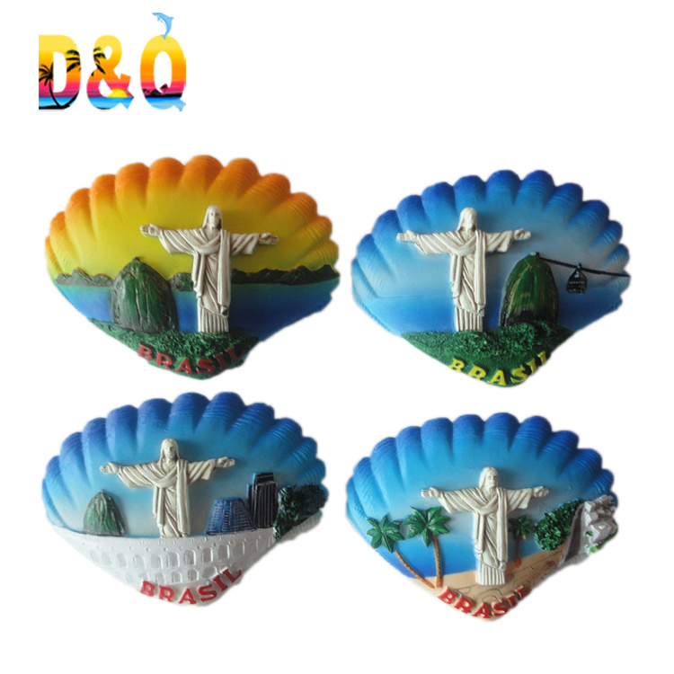 Wholesale Resin Printing Tourist Brazil Souvenir Fridge Magnet