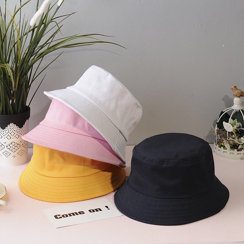 Wholesale Custom Logo Outdoor Plain Cotton Lady Women Pink Bucket Hat