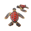 Tropical Beach Seaside Tourist Souvenir Resin Blue Sea Turtle Figurine for Indoor Outdoor Decor