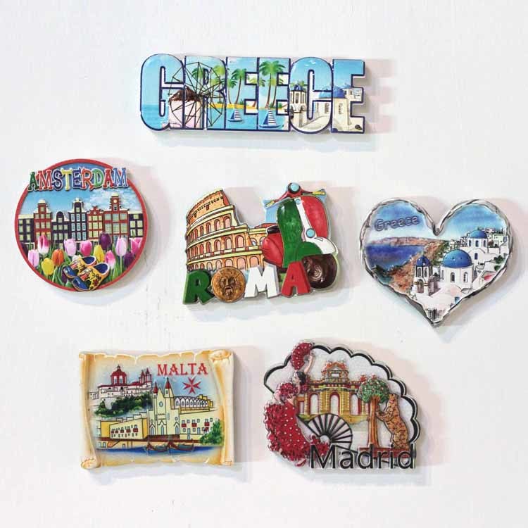 Customized European Landscape Tourist Resin 3D Slovakia Souvenir Fridge Magnet