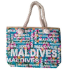 Custom 3D Logo Women Summer Tote Bag Caribbean Souvenir Canvas Beach Bags