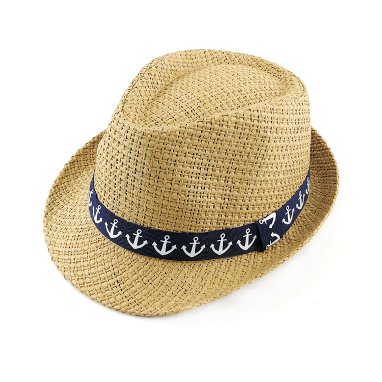 Wholesale Summer Beach Men Woman Unisex Paper Straw Fedora Panama Hat