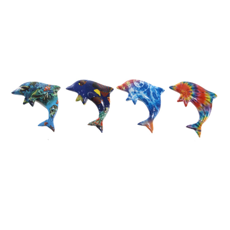 Wholesale Mini Resin Dolphin Figurines Beach Souvenir Dolphin Fridge Magnet