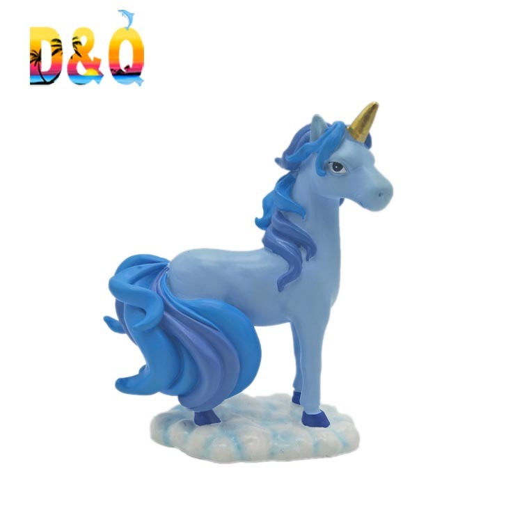 Custom Unicorn Souvenir Home Decorative Resin Cartoon Figurine Unicorn Statue