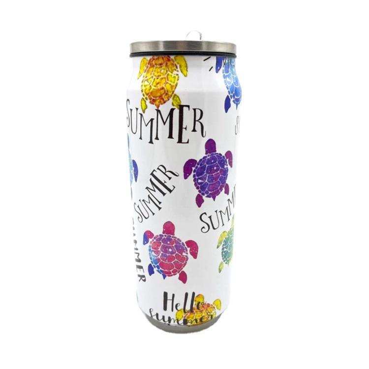 Custom Logo Print Stainless Steel Tourist Souvenir Can Shape Water Bottle