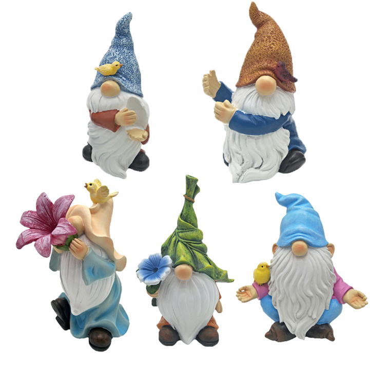 Custom Cute Gnome Figurine Ornament Coastal Surfboard Beach Resin Gnome Statue