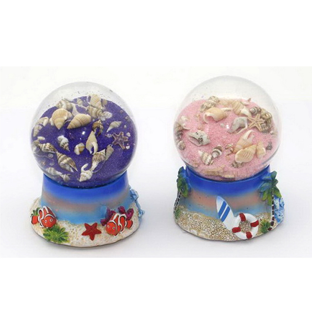 Custom Tropical Beach Sand Globe Souvenir Resin Sand Bottle Decoration