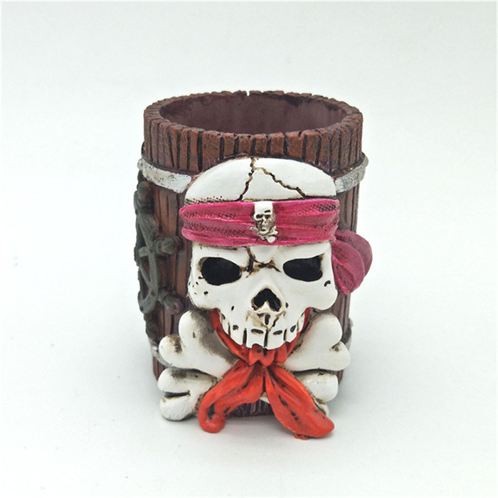 Custom Funny Souvenir Pirates Pen Holder Resin Pen Holder for Desk