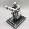 Resin Soldier Ornament Figurine Home Decor Resin Pencil Holder with a Pen for Men Gift