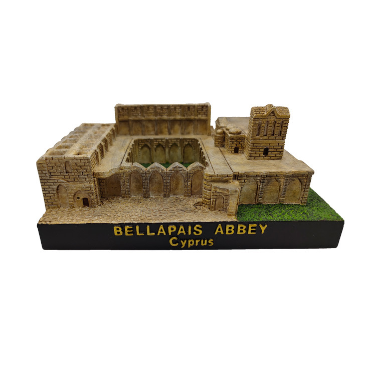 Custom Resin Castle Sculpture Cyprus Souvenir Building Model