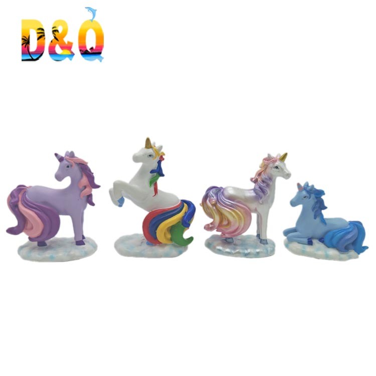 Wholesale Cartoon Unicorn Figurine Resin Unicorn Statue for Gift