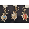 Custom Beach Souvenir Tortoise Keychain Metal Diamond Sea Turtle Keychain for Gift