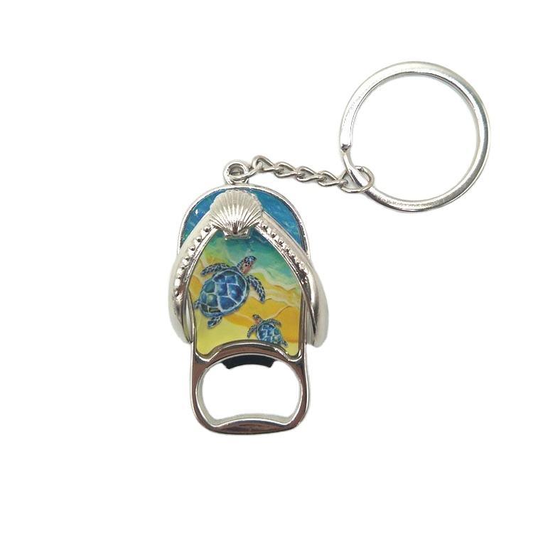 Custom Logo Tourism Souvenir Gifts Metal Sandal Keychain