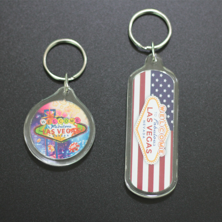 Custom Shape Plastic Acrylic Keychain for Souvenir Gift